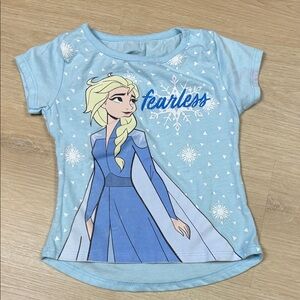 Disney Frozen Elsa Fearless Light Blue T-Shirt Girl’s 5T